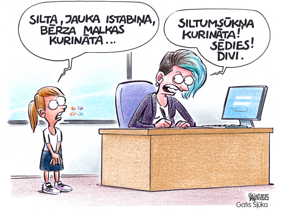 Zīmē Gatis Šļūka. Silta, jauka istabiņa