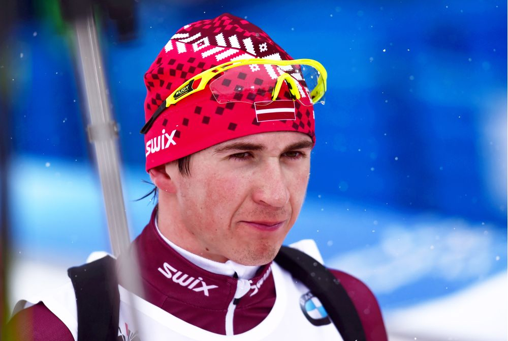 Latvijas biatlonists Andrejs Rastorgujevs. 