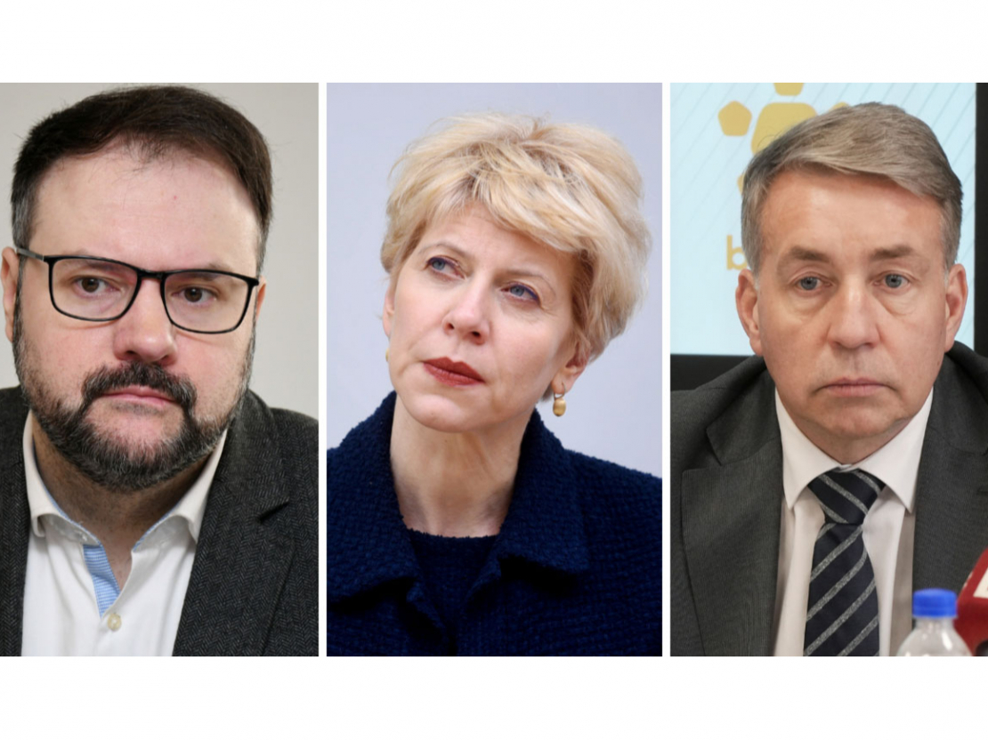Kaspars Briškens (P), Anda Čakša (JV), Uldis Auglis (ZZS).
