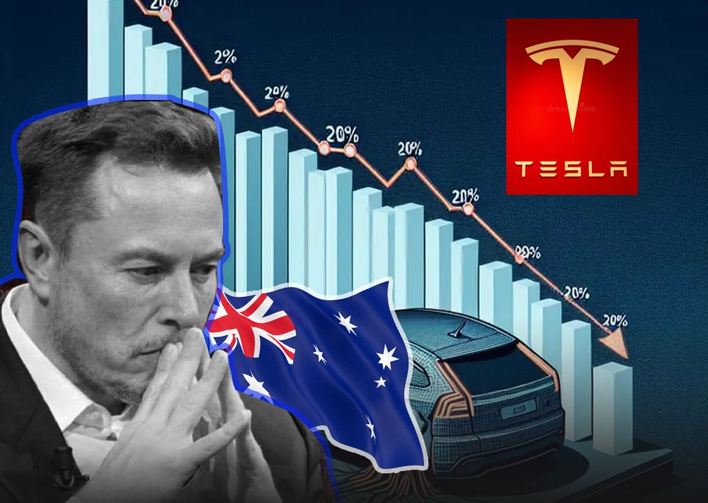 "Tesla" akcijas krīt.