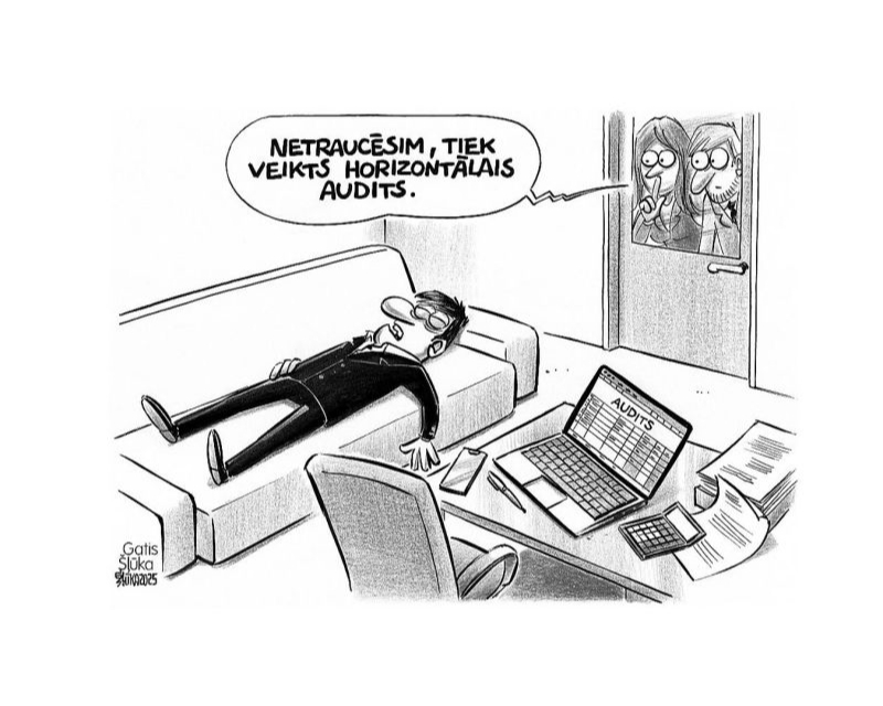 Zīmē Gatis Šļūka. Tiek veikts horizontālais audits!