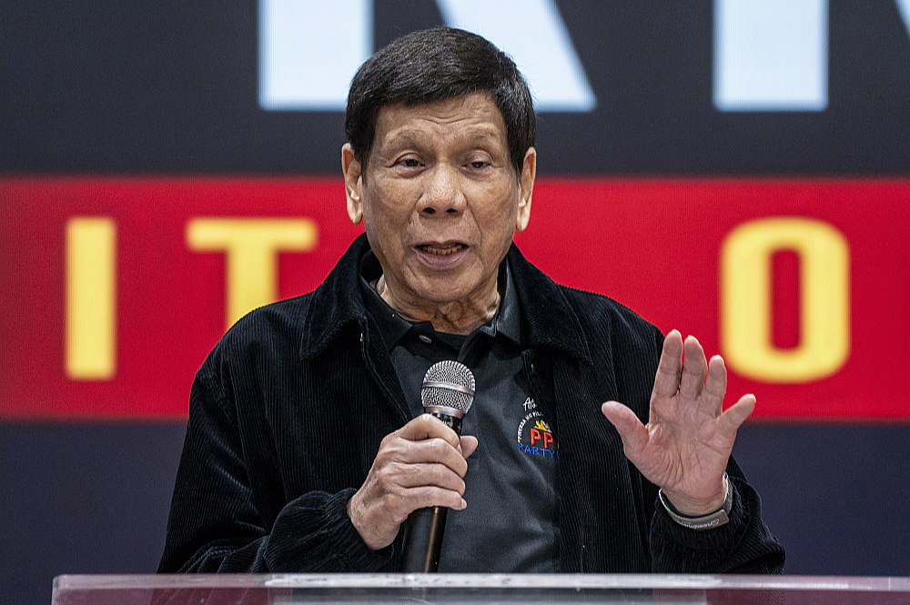 Bijušais Filipīnu prezidents Rodrigo Duterte, šā gada 6. martā viesojoties Honkongā.