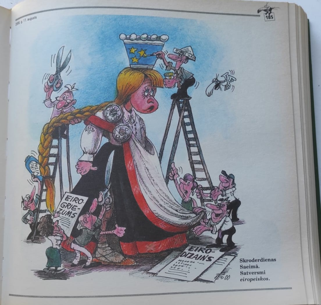 Ērika Oša karikatūra.