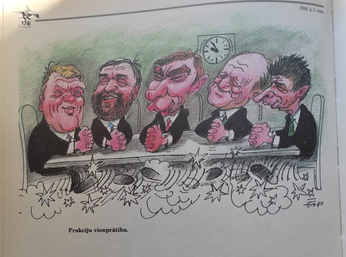 Ērika Oša karikatūra.