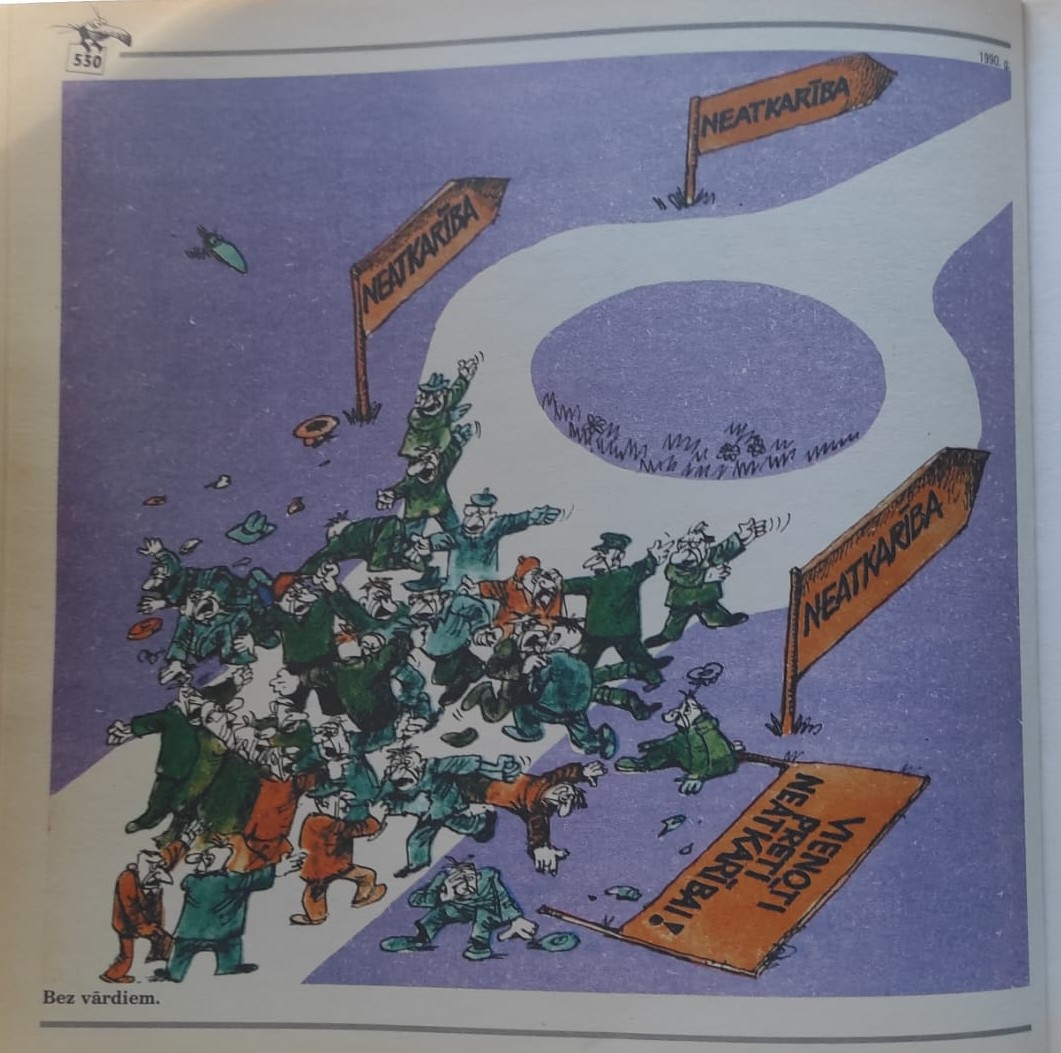 Ērika Oša karikatūra.
