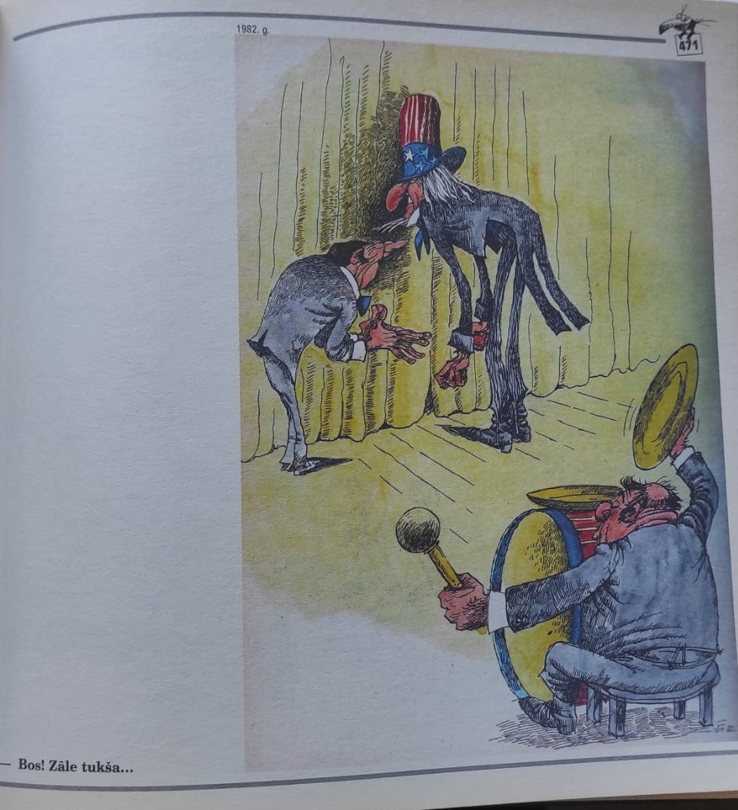 Ērika Oša karikatūra.