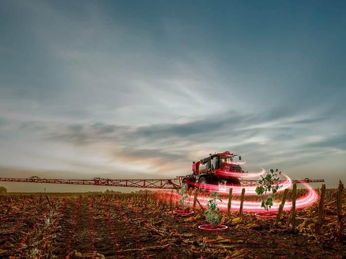 'Case IH Sense Apply Spot Spray' darbībā.