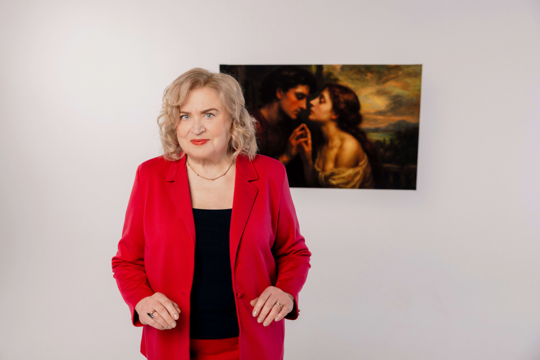 Senioru šova vadītāja Indra Burkovska.