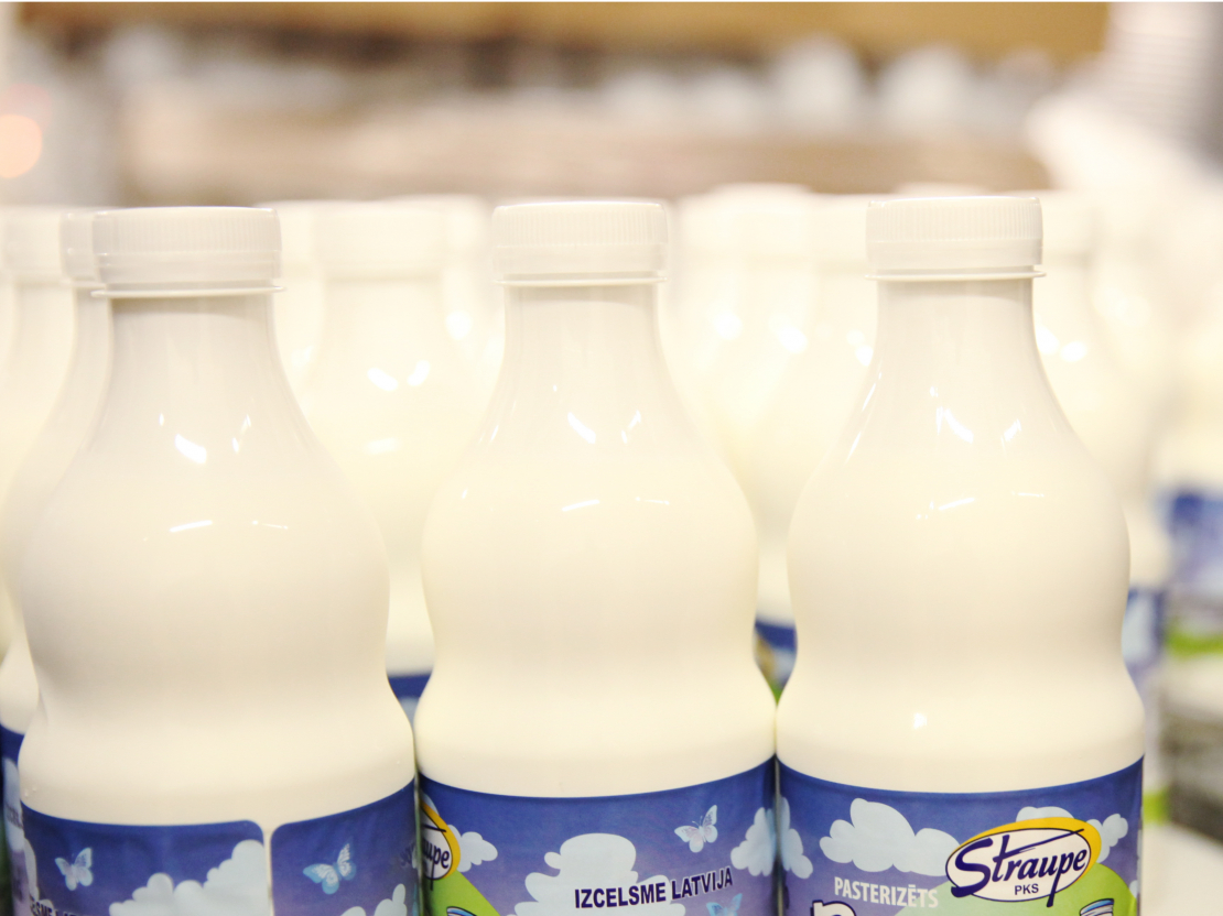 Piensaimnieku kooperatīvās sabiedrības "Straupe" produkcija.