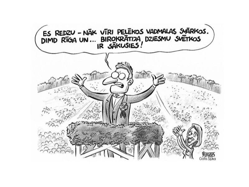 Zīmē Gatis Šļūka. Birokrātija Dziesmu svētkos ir sākusies!