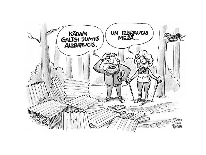 Zīmē Gatis Šļūka. Kādam galīgi jumts aizbraucis!