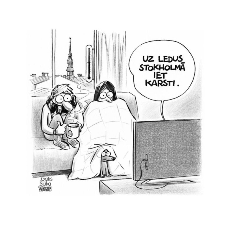Zīmē Gatis Šļūka. Uz ledus Stokholmā iet karsti!