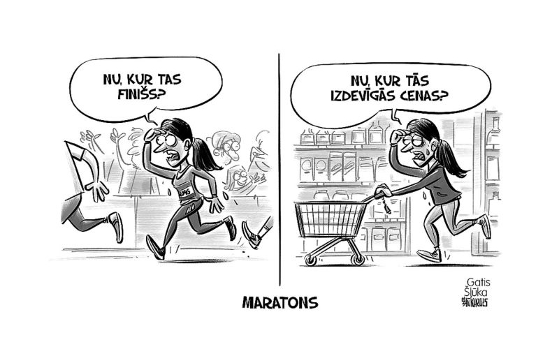 Zīmē Gatis Šļūka. Maratons
