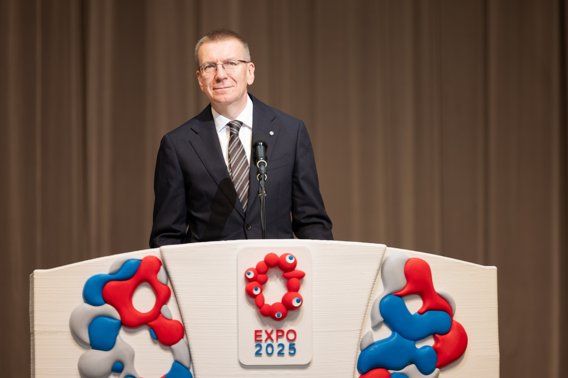 Japānas EXPO krāšņi aizvadīta Latvijas Nacionālā diena. E. Rinkēvičs.
