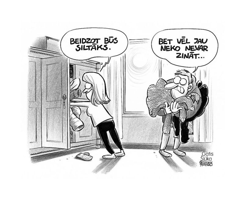 Zīmē Gatis Šļūka. Vēl jau neko nevar zināt...