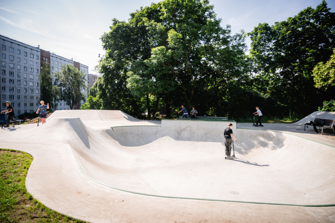 Skeitparks Vecmīlgrāvī.