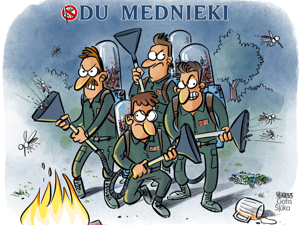 Zīmē Gatis Šļūka. Odu mednieki