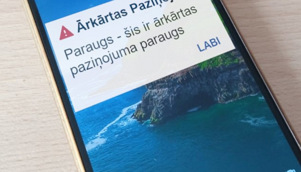 Mobilajos telefonos agrīnās brīdināšanas paziņojumi parādīsies speciālā formātā ar atšķirīgu skaņas signālu.