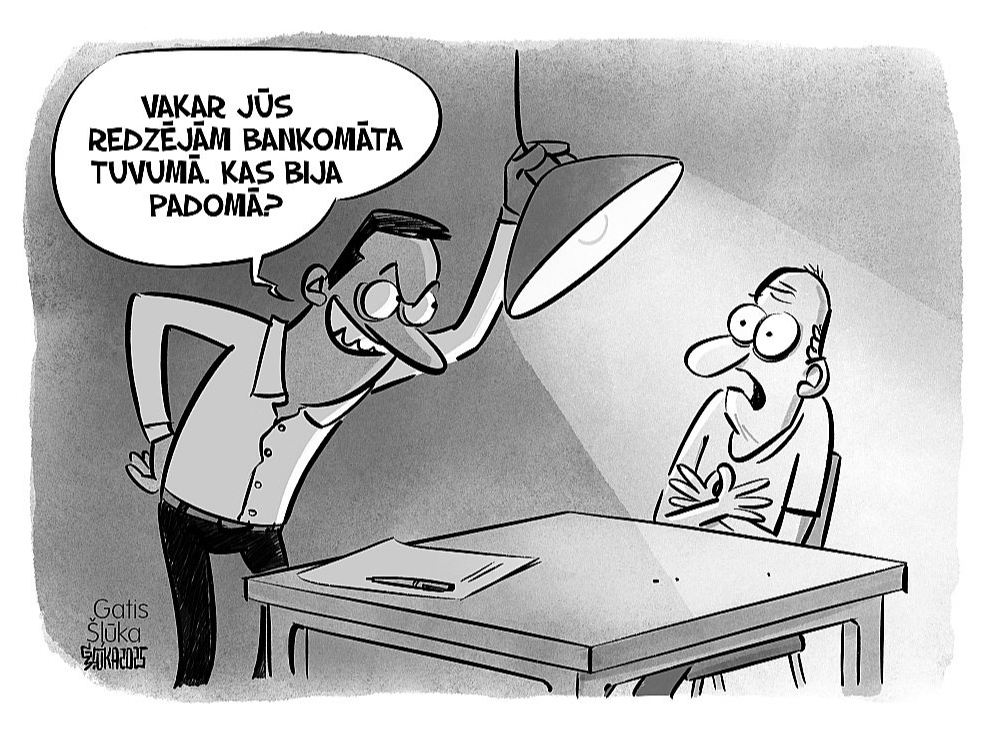 Vakar jūs redzējām bankomāta tuvumā. Kas bija padomā?
