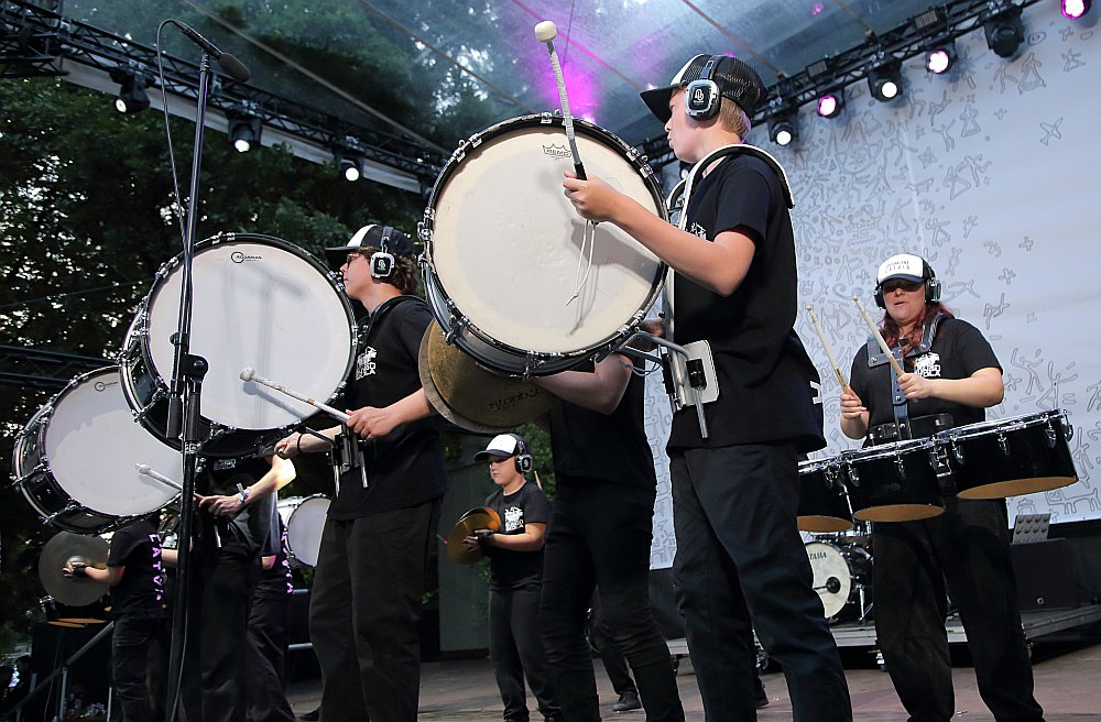 Andžeja Grauda bungu skola "Drumline Latvia", Vērmanes dārzs, Lielā skatuve, 08/07/2025. 