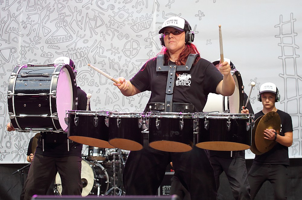 Andžeja Grauda bungu skola "Drumline Latvia", Vērmanes dārzs, Lielā skatuve, 08/07/2025. 