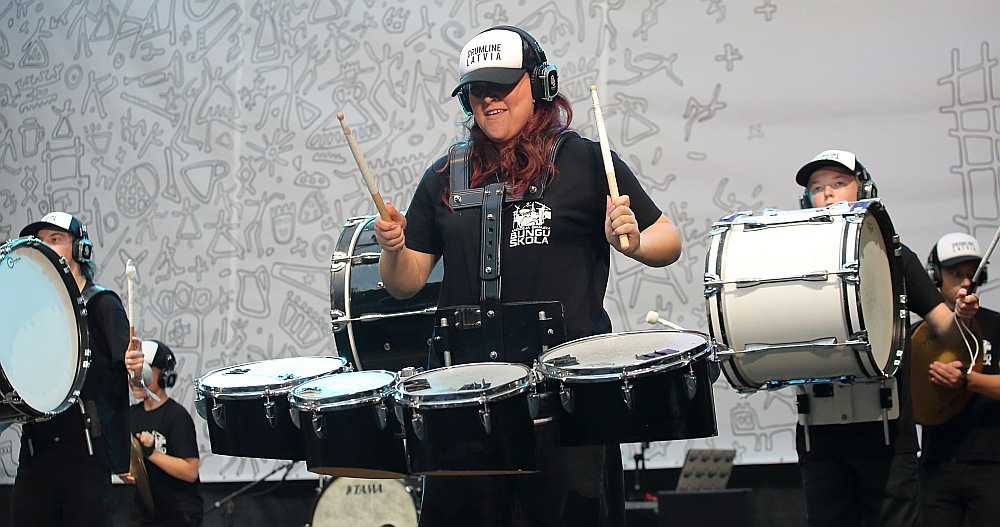 Andžeja Grauda bungu skola "Drumline Latvia", Vērmanes dārzs, Lielā skatuve, 08/07/2025. 