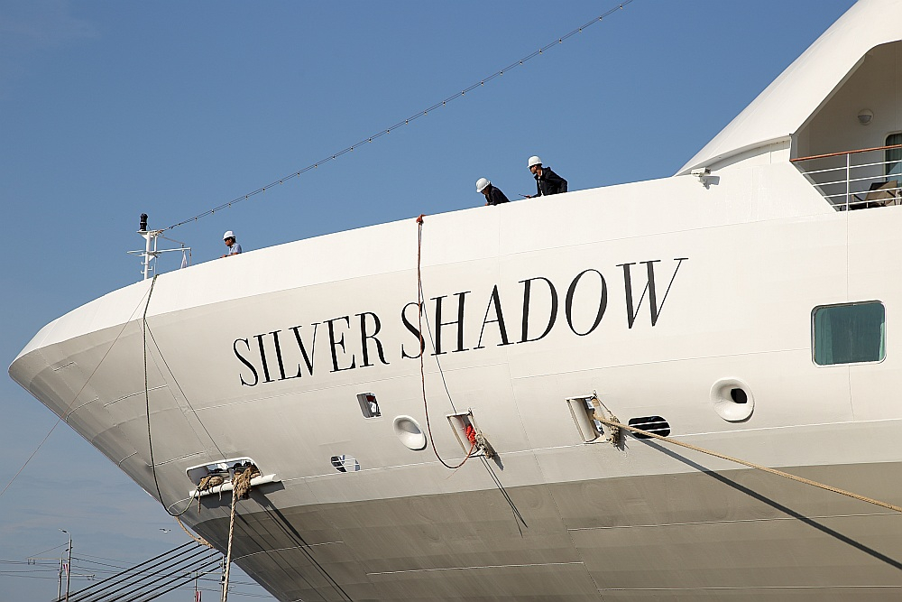 Kruīza kuģis "Silver Shadow" Rīgā.