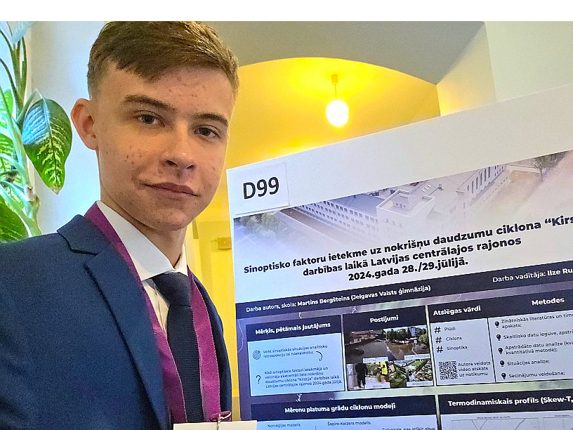 Pēc uzvaras zinātniskās pētniecības darbu konferencē Martins nākamajā pavasarī pārstāvēs Latviju starptautiskajā zinātnes un inženierzinātņu gadatirgū "Regeneron" ASV.