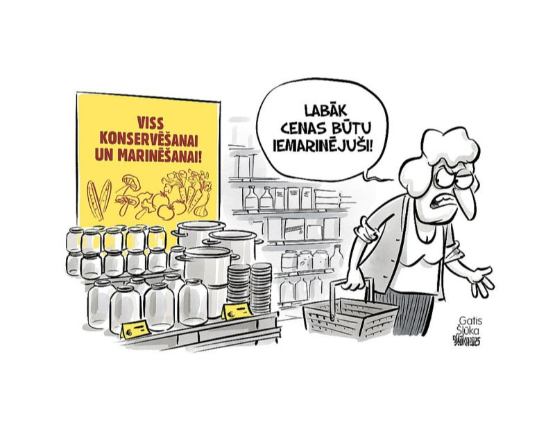 Zīmē Gatis Šļūka. Labāk cenas būtu iemarinējuši!
