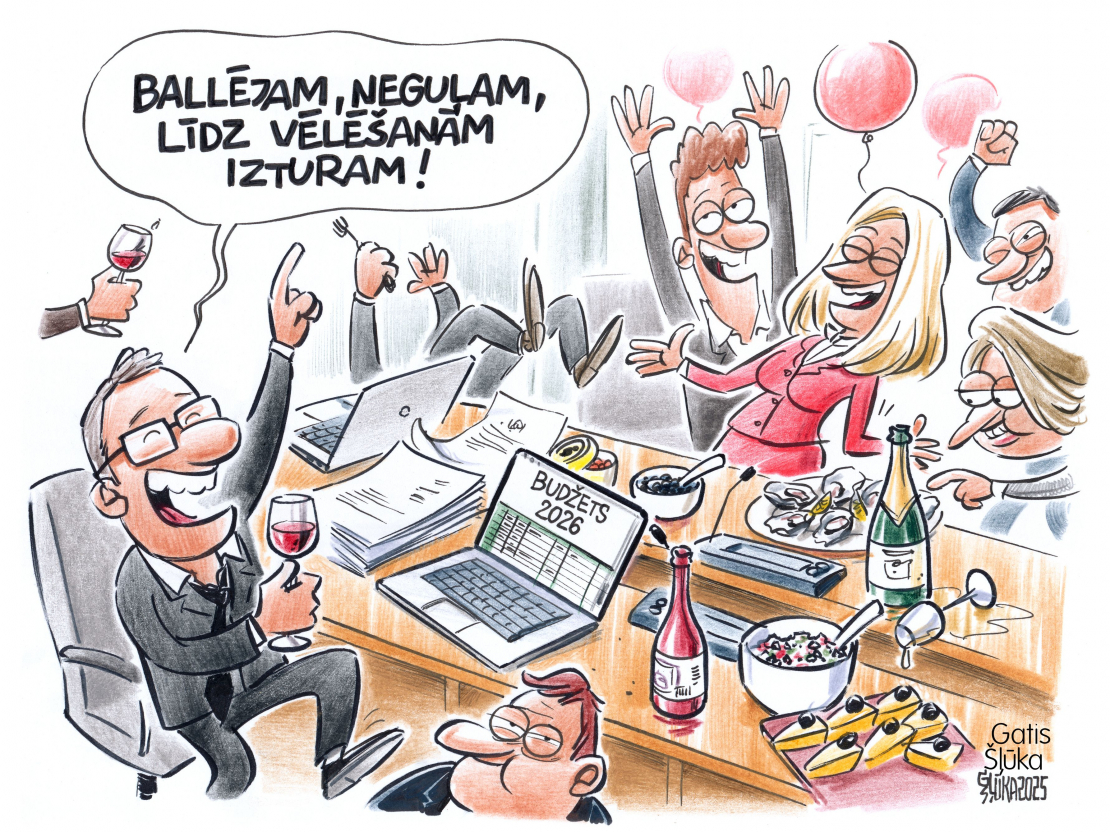 Zīmē Gatis Šļūka. Ballējam, neguļam