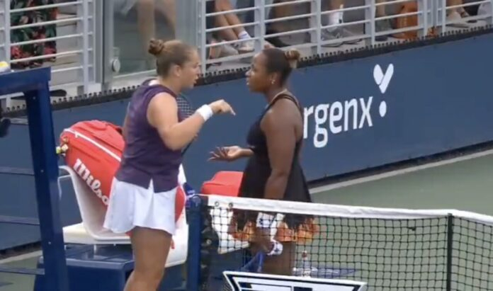 Aļona Ostapenko un Teilore Taunzenda.