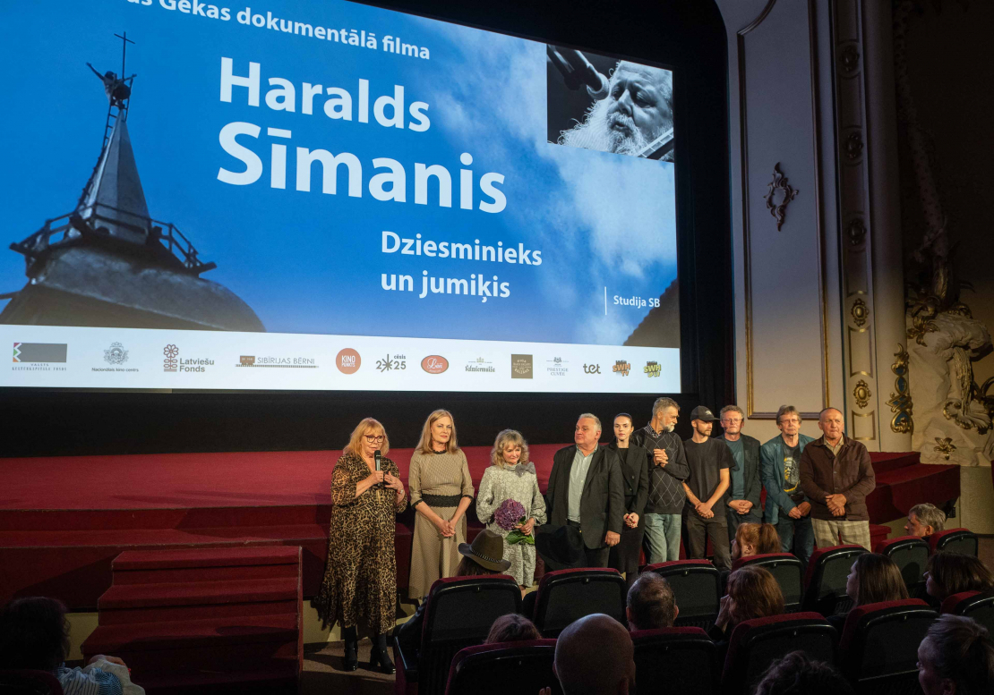 Dokumentālās filmas “Haralds Sīmanis. Dziesminieks un jumiķis” pirmizrādē.