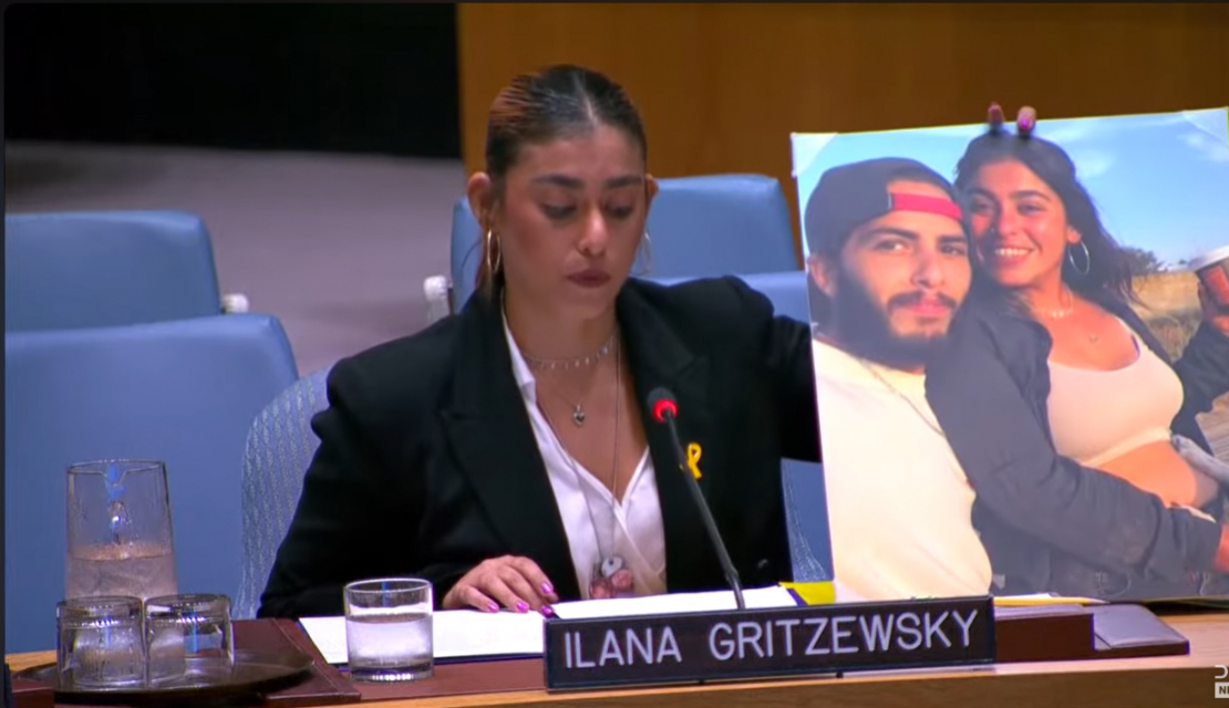 Bijusī Izraēlas ķīlniece Gazā, Ilana Gricevska (Ilana Gritzewsky), trešdien emocionāli uzrunāja ANO Drošības padomi.