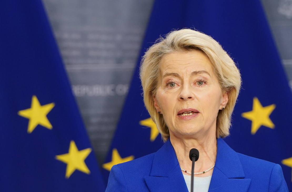 Eiropas Komisijas priekšsēdētāja Urzula fon der Leiena piedalās preses konferencē pēc tikšanās ar Ministru prezidenti Ministru kabinetā.