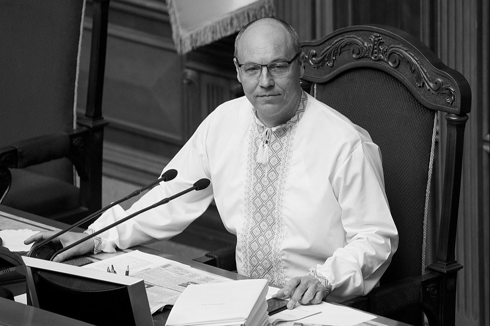 Andrijs Parubijs Augstākās Radas spīkera amatā 2019. gada maijā.