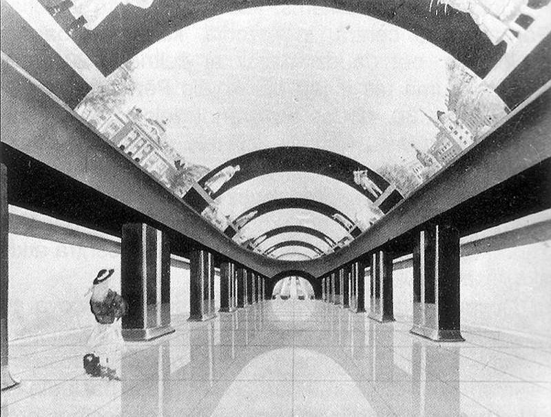 Viens no Centra metro stacijas projekta variantiem.