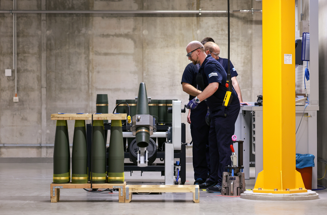 "Rheinmetall" darbinieki.