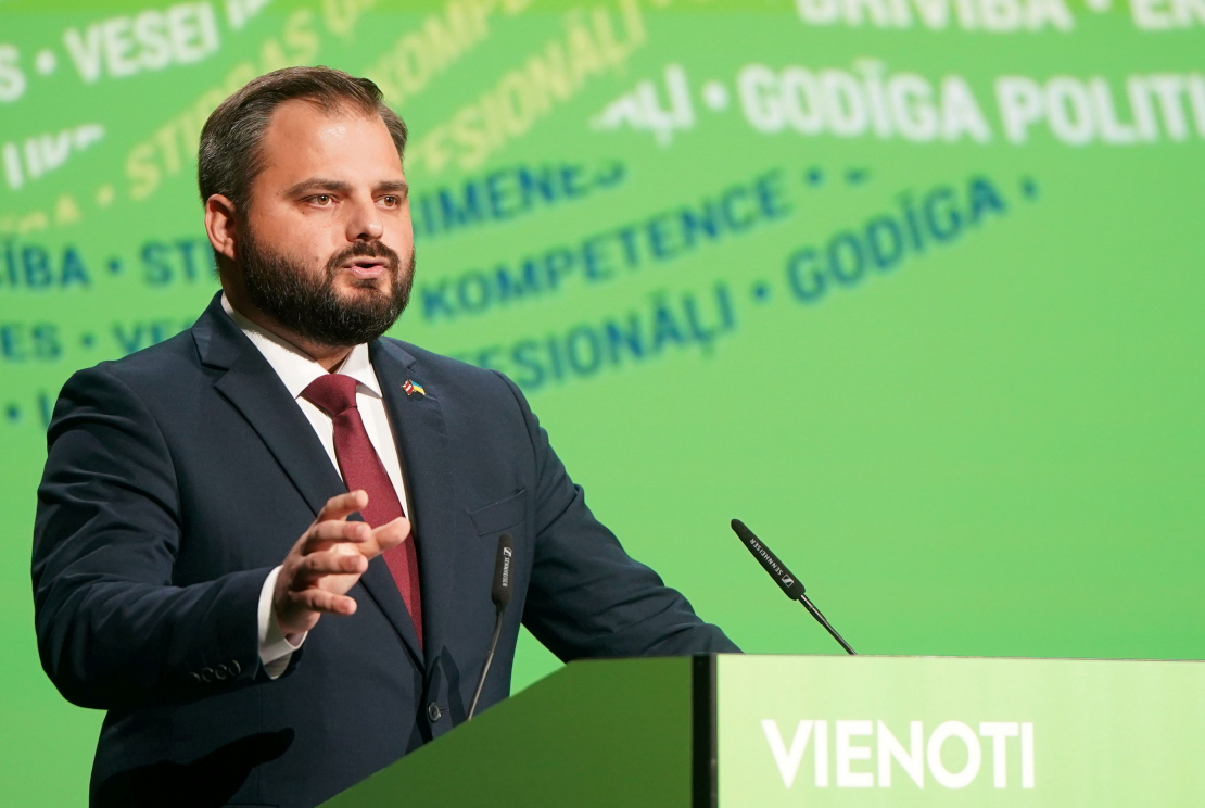 Jaunais partijas “Vienotība" valdes priekšsēdētājs Edmunds Jurēvics.