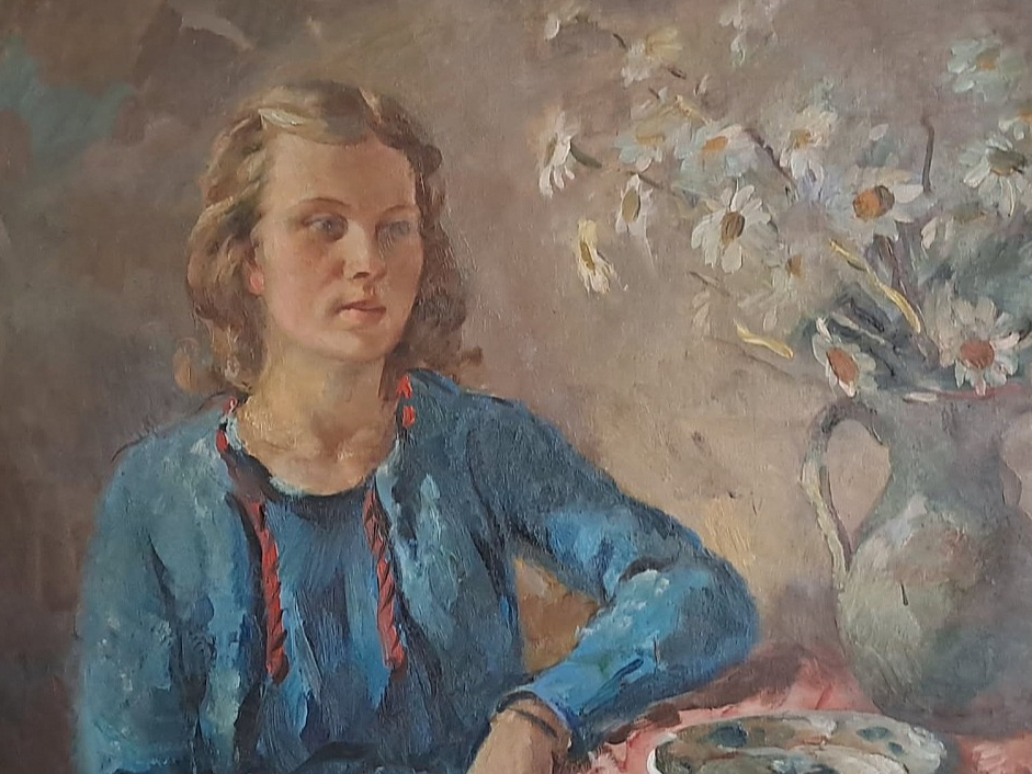 Oto Skulme. Džemma. 1939., audekls, eļļa, 70 x 85, Zuzānu kolekcija. No Mālpils kultūras centra izstādes "Saknes".
