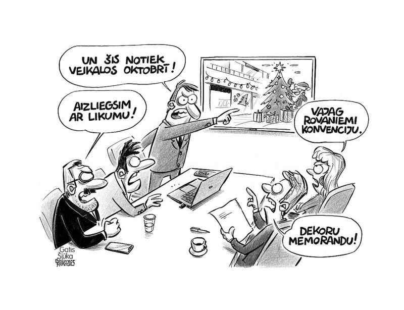 Zīmē Gatis Šļūka. Dekoru memorandu!