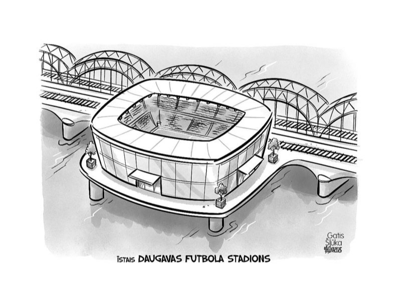 Zīmē Gatis Šļūka. Īstais Daugavas futbola stadions