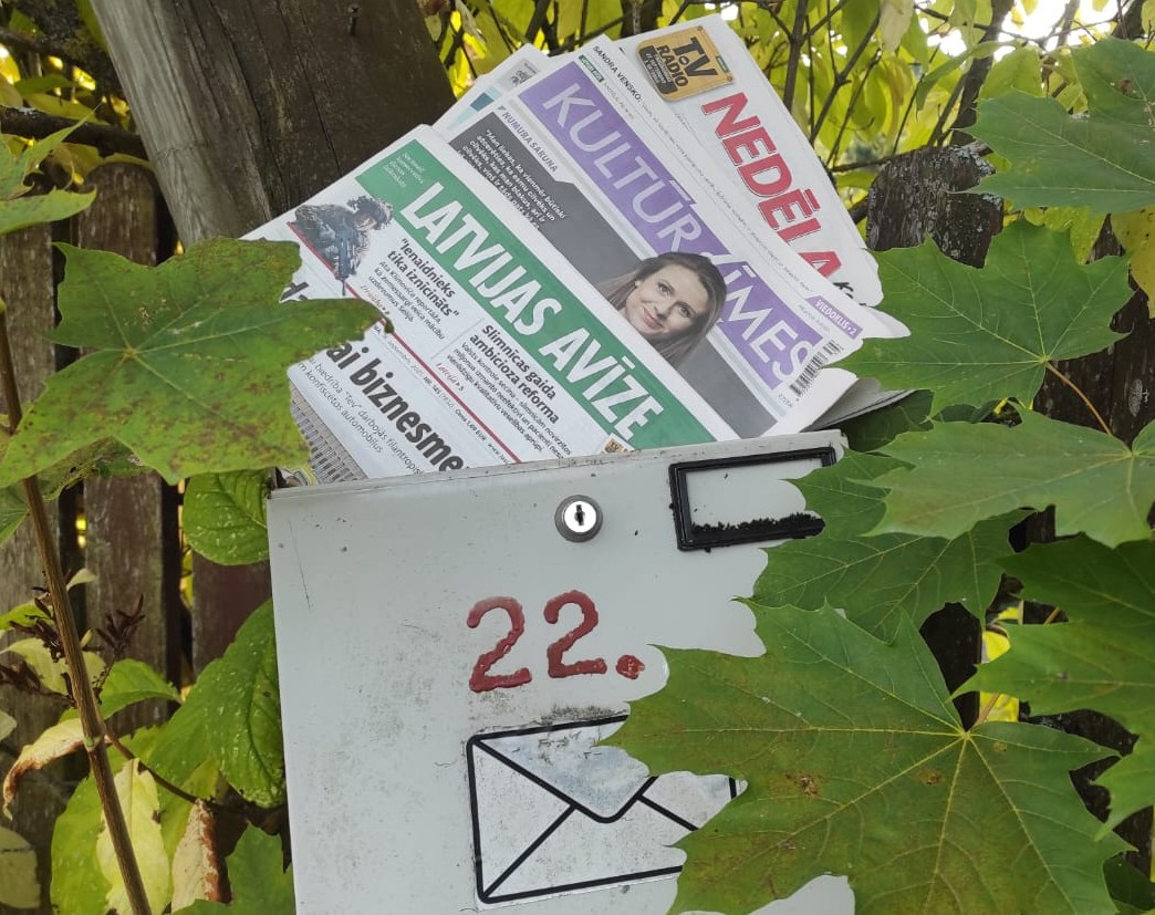 "Latvijas Avīzes" pastkastītē.