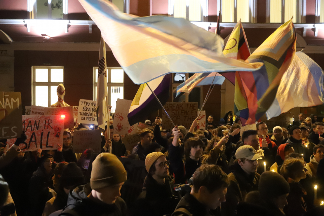 Protests pret izstāšanos no Stambulas konvencijas.