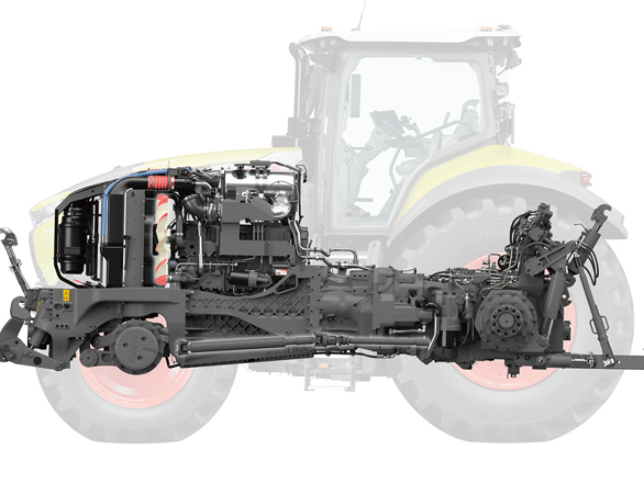 Jaunā 'Claas' adaptīvā piedziņas vadības sistēma.