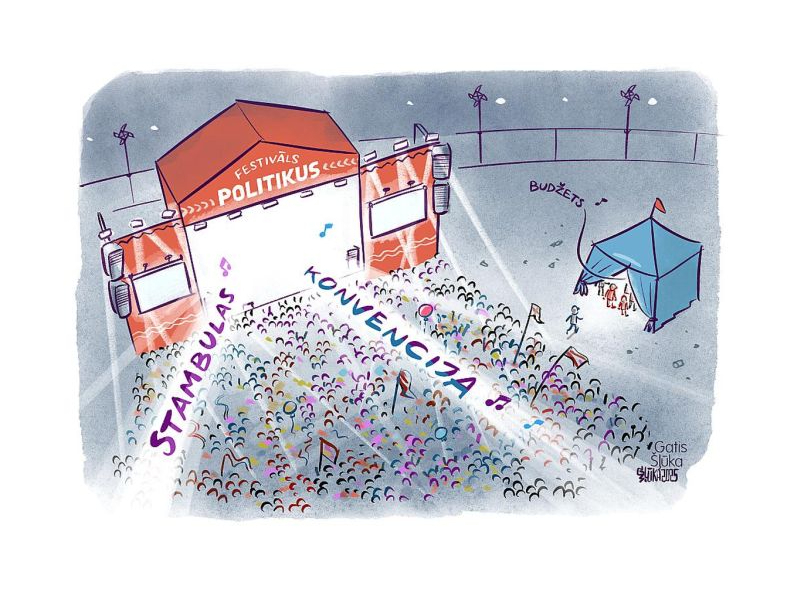 Zīmē Gatis Šļūka. Festivāls "Politikus"