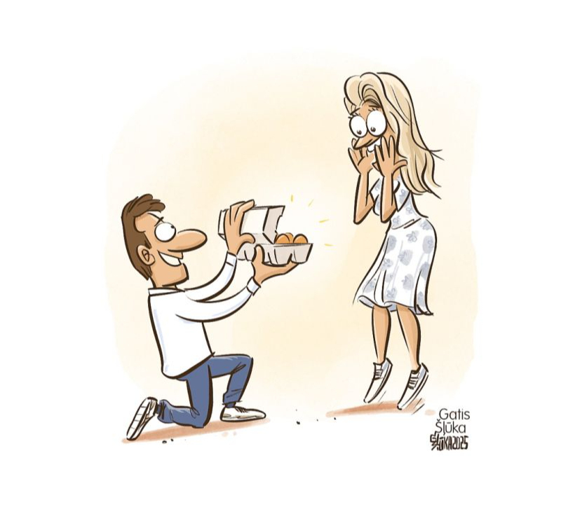 Zīmē Gatis Šļūka. Olas zelta vērtē!