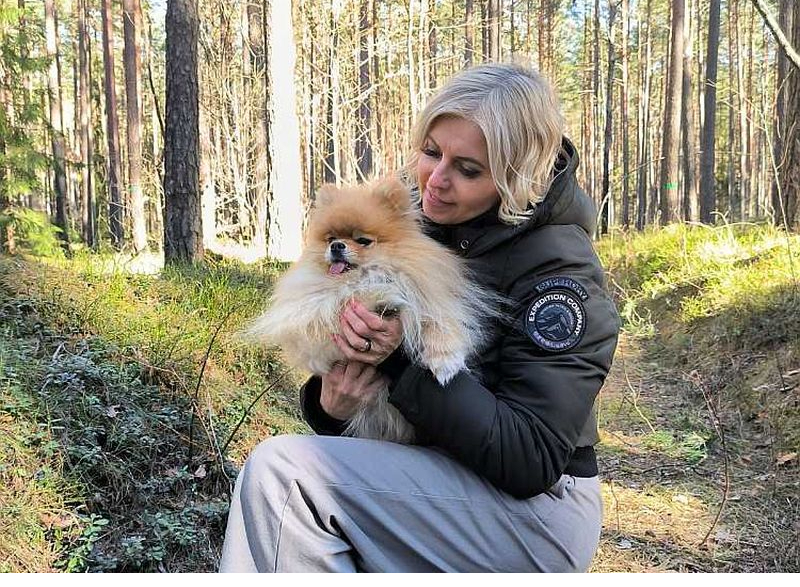 Jēkabpiliete Anta Ligere ar špicu Semīti.