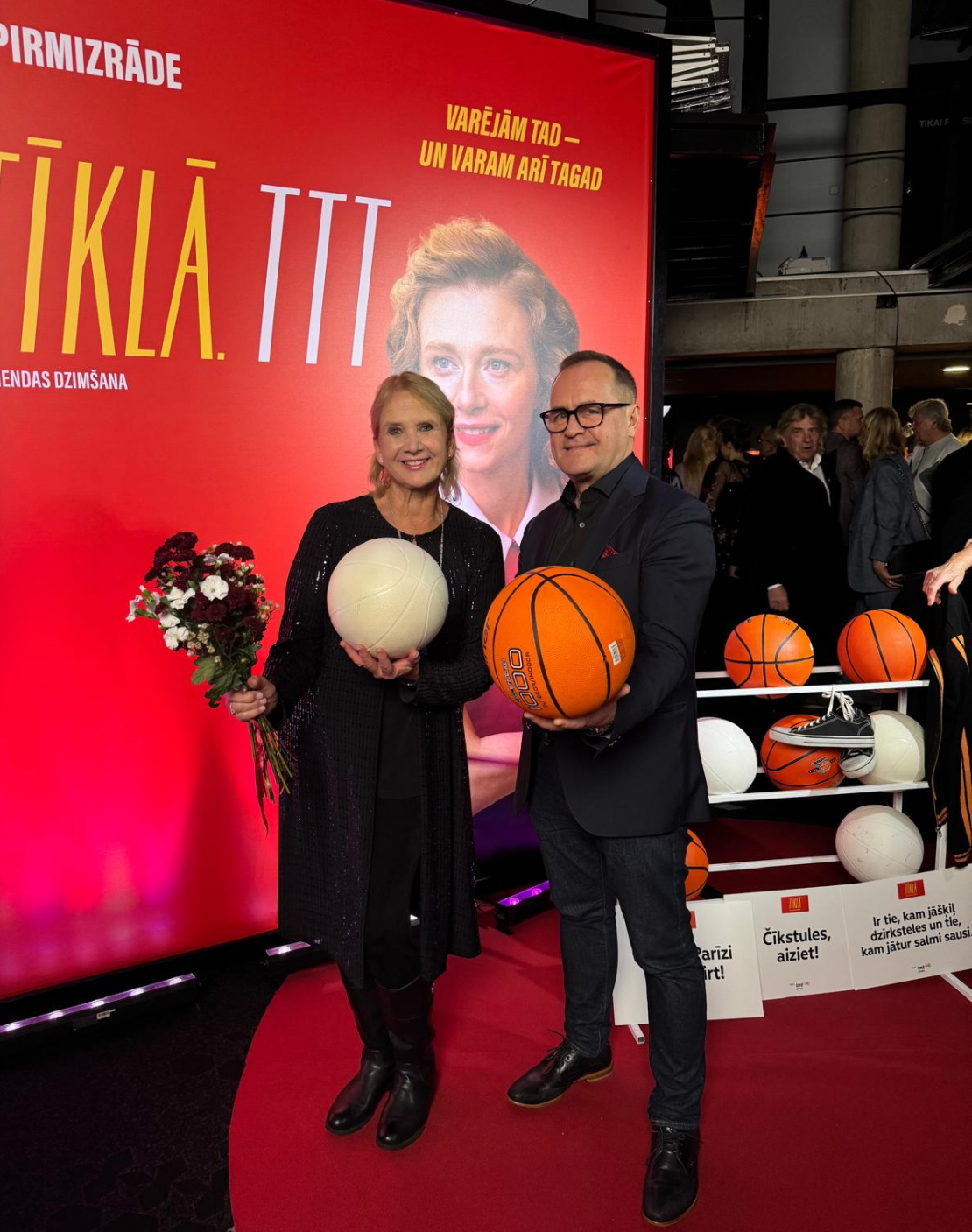 Foto no filmas prezentācijas. Guntars Račs un Lolita Ritmanis.