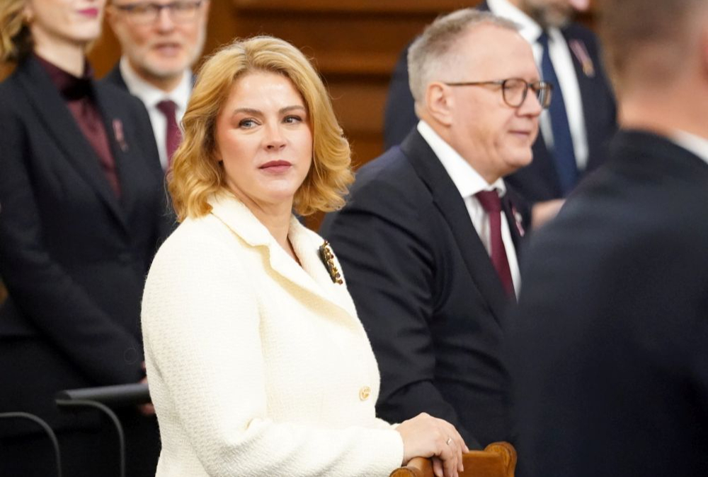 Ministru prezidente Evika Siliņa un finanšu ministrs Arvils Ašeradens.