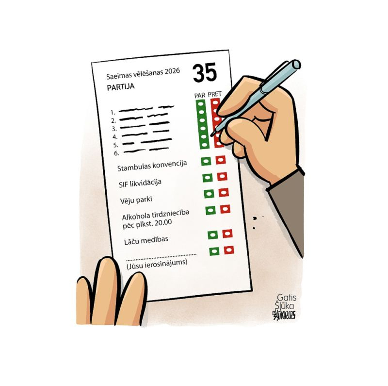 Zīmē Gatis Šļūka. Visu izlemsim vienā reizē!